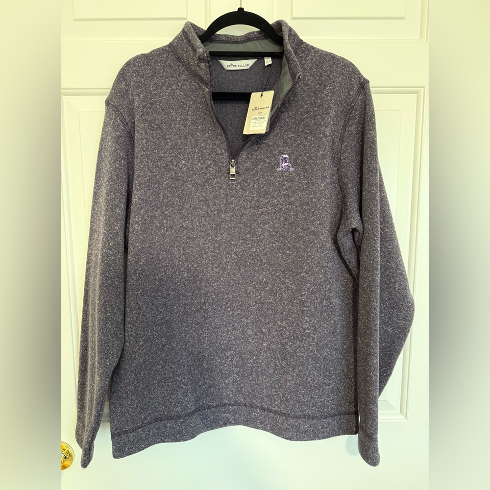 Peter Millar Lavender Fleece Quarter Zip Jacket